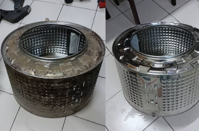 Trước và sau khi vệ sinh máy giặt