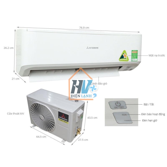 Máy lạnh Mitsubishi Heavy SRK09CTR-S5 1.0 HP (1 Ngựa)