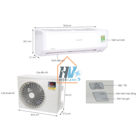Máy Lạnh Treo Tường Mitsubishi Heavy SRK10YYP-W5/SRC10YYP-W5 (1.0 HP, Inverter, Gas R32)